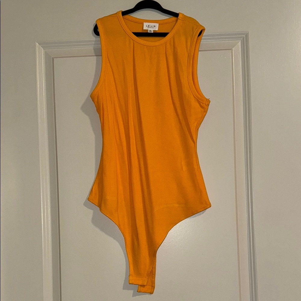 Orange Sleeveless bodysuit